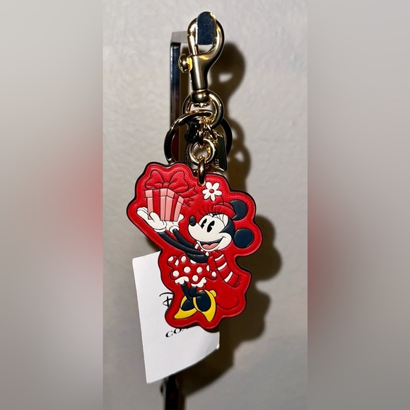 NWT Disney X Coach Minnie/Mickey Mouse Bag Charm - Picture 1 of 7